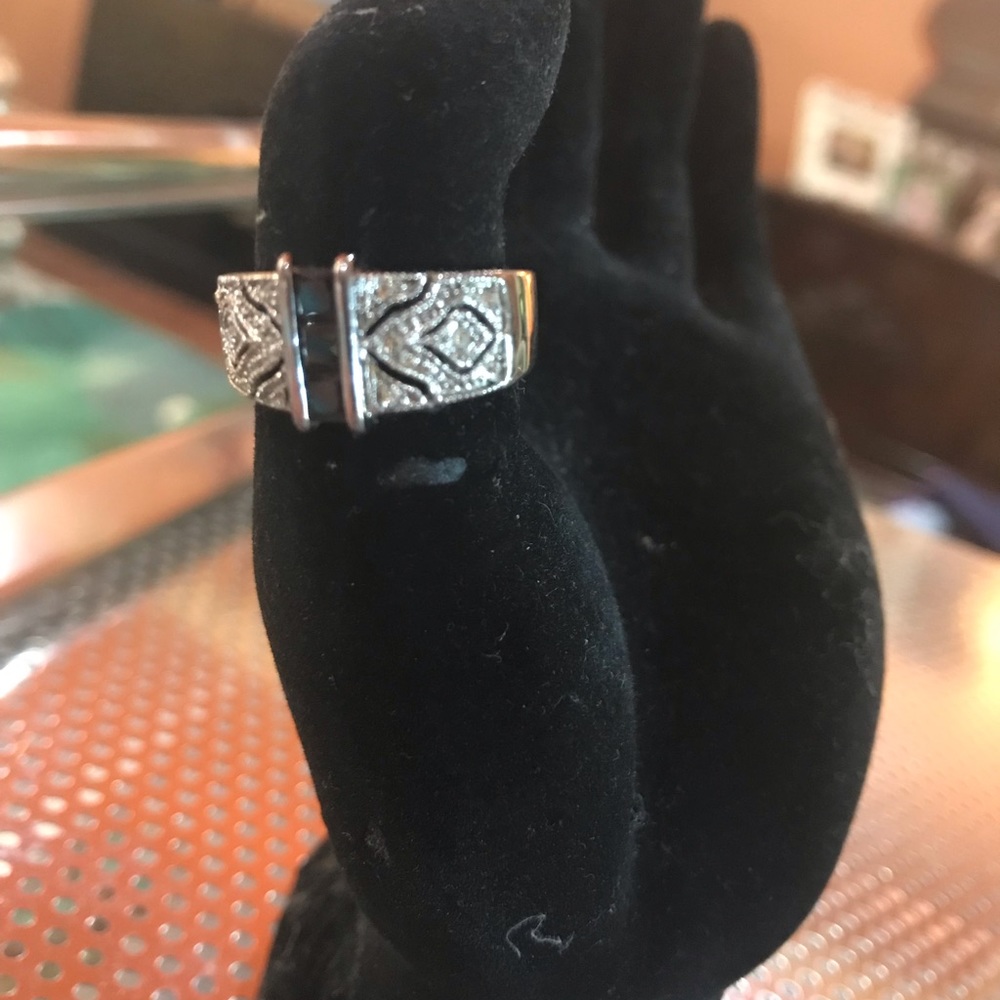 DIAMOND AND TURMALINE RING - Picture 4 of 8